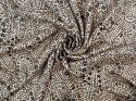 piaskowa wiskoza paisley z czarnych kropek