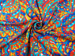 Jedwab wytłaczany - Kolorowa abstrakcja