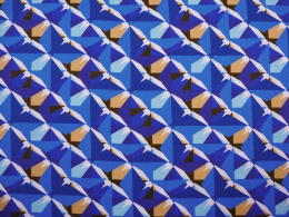 Wiskoza - Geometryczny wzór niebieski