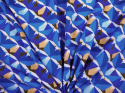 wiskoza w niebieski, geometryczny wzór abstrakcyjny