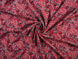 Wiskoza - Paisley nasycona malina
