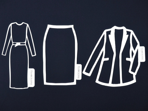 krepa wełniana w kolorze ciemnym granatowym