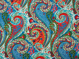 Wiskoza - Duży, kolorowy paisley