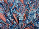 wiskoza w duży wzór w paisley o zgaszonych kolorach