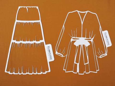 jedwab szyfon w kolorze ciemnego miodu