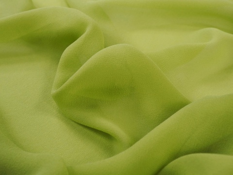 jedwab szyfon w kolorze limonki