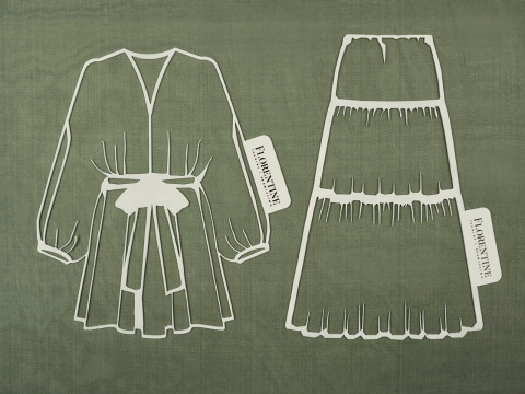 jedwabna organza w kolorze ciemnej, militarnej zieleni