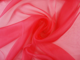 jedwabna organza w kolorze nasyconego różu