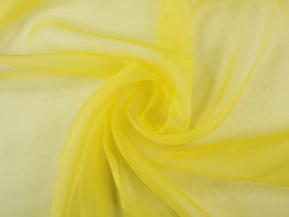jedwabna organza w kolorze żółtym
