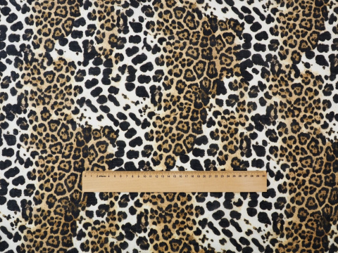 naturalny len w cętki pantery