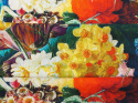wiskoza w gęste, kolorowe, malowane kwiaty