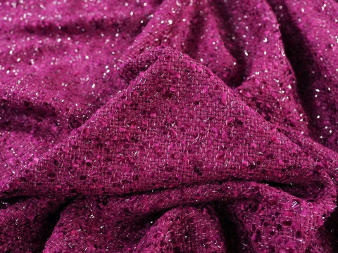 chanelka w kolorze jasnej oberżyny z lurexem