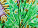 zielony jedwab satynowy z motywem tie dye