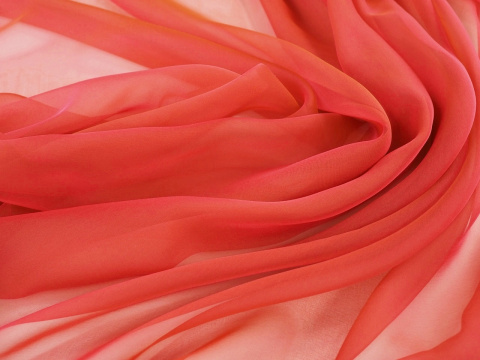 jedwab szyfon arbuzowy róż