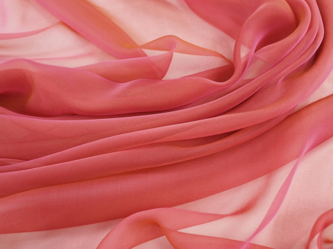jedwab szyfon indyjski róż