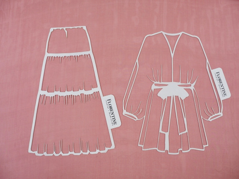 jedwab szyfon indyjski róż