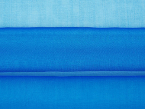 jedwab szyfon niebieski