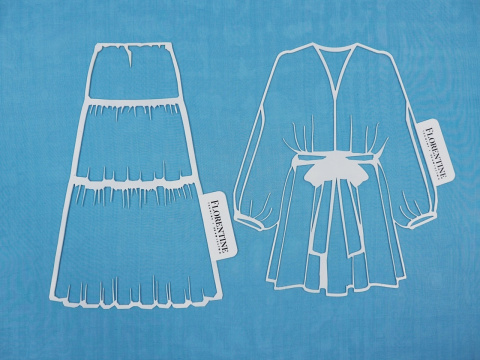 jedwab szyfon niebieski