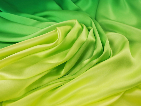 jedwab w żółto-zielony gradient jedwab w żółto-zielony gradient