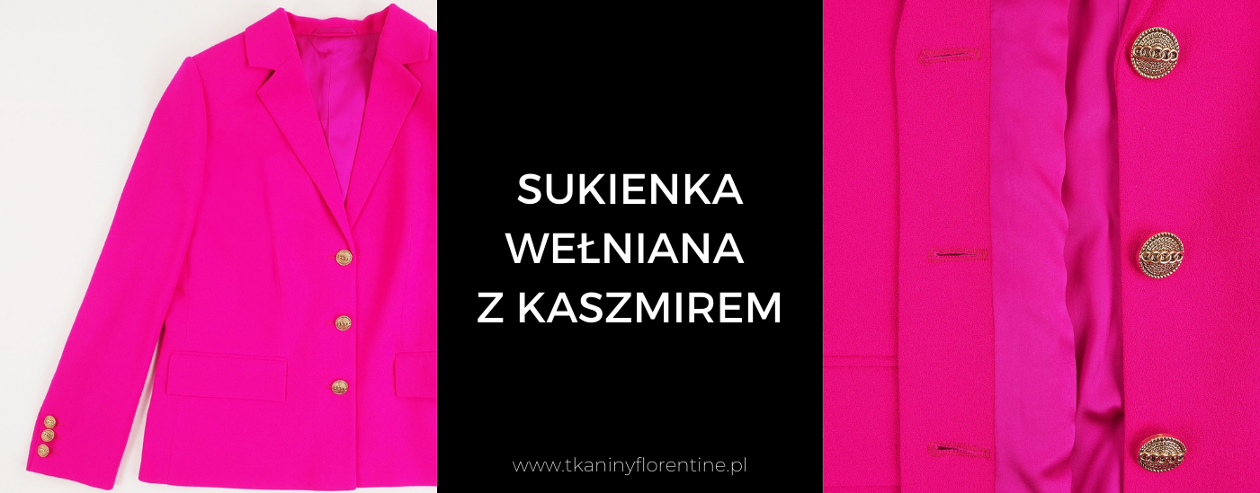 rozowa welniana marynarka damska